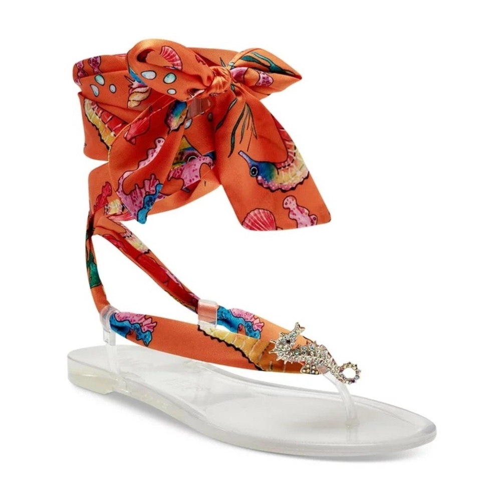 Tie Up Embellished Thong Summer Sandal